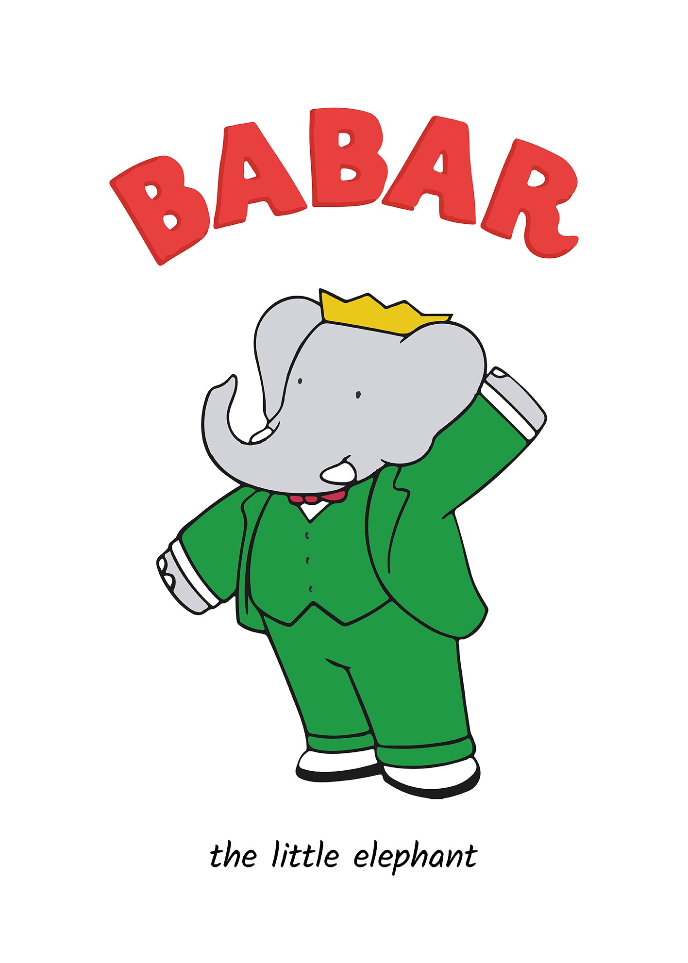 Babar The Little Elephant Waving (White)