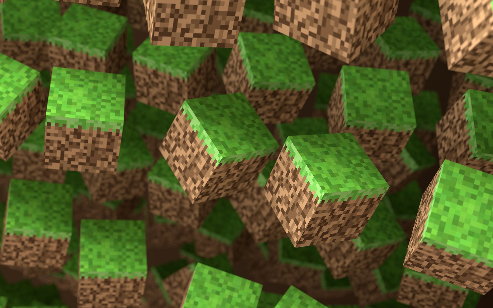 Blokken 3D aarde