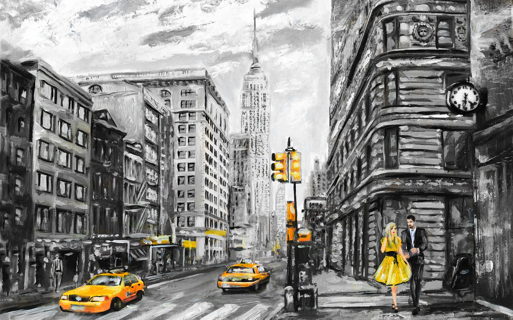 Gele taxi's in New York