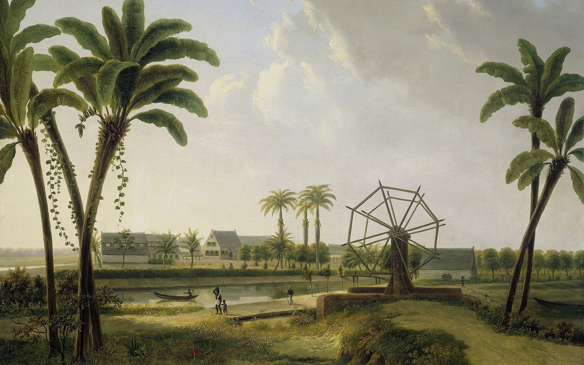 Gezicht op de koffieplantage Marienbosch in Suriname