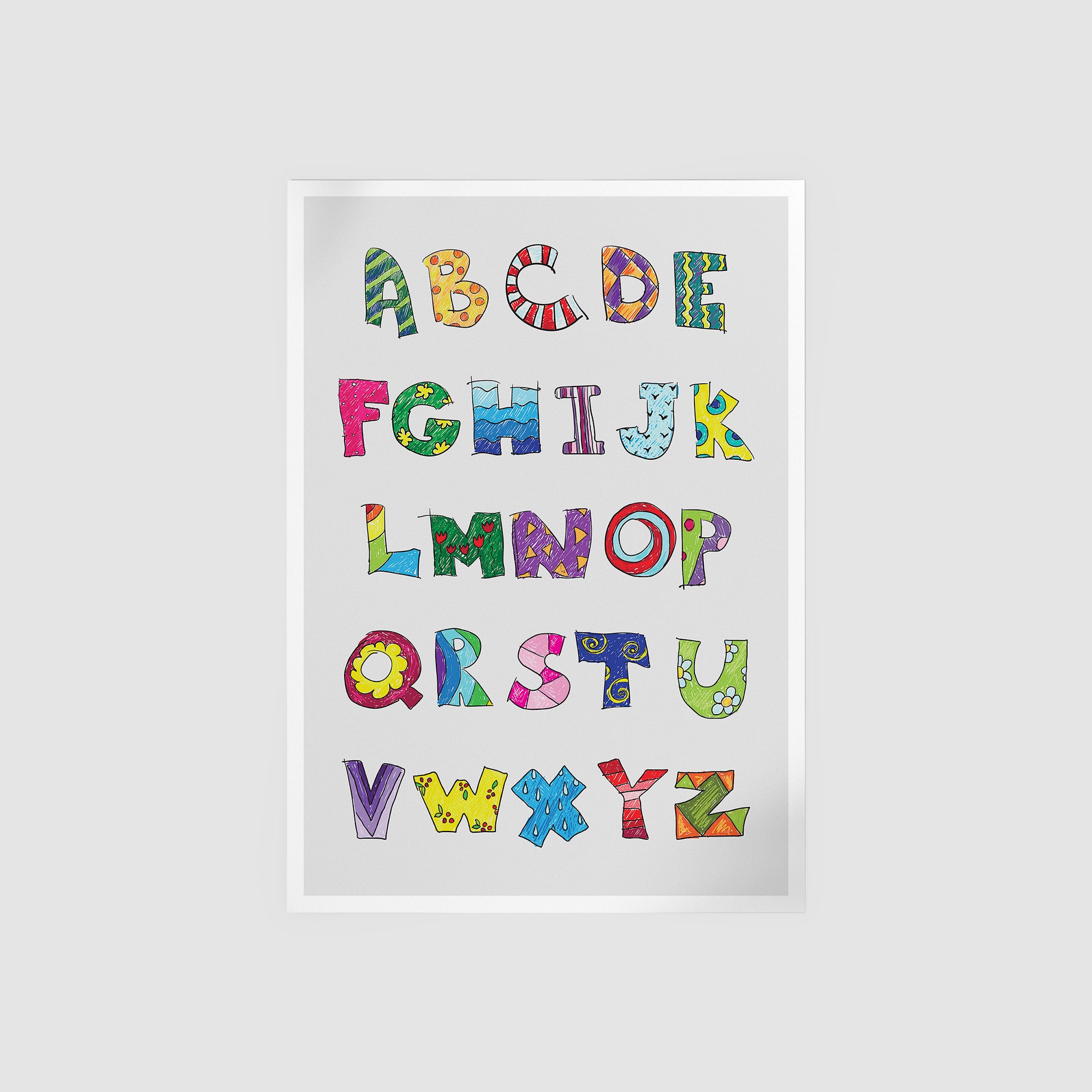 Kleurrijk alfabet van A tot Z