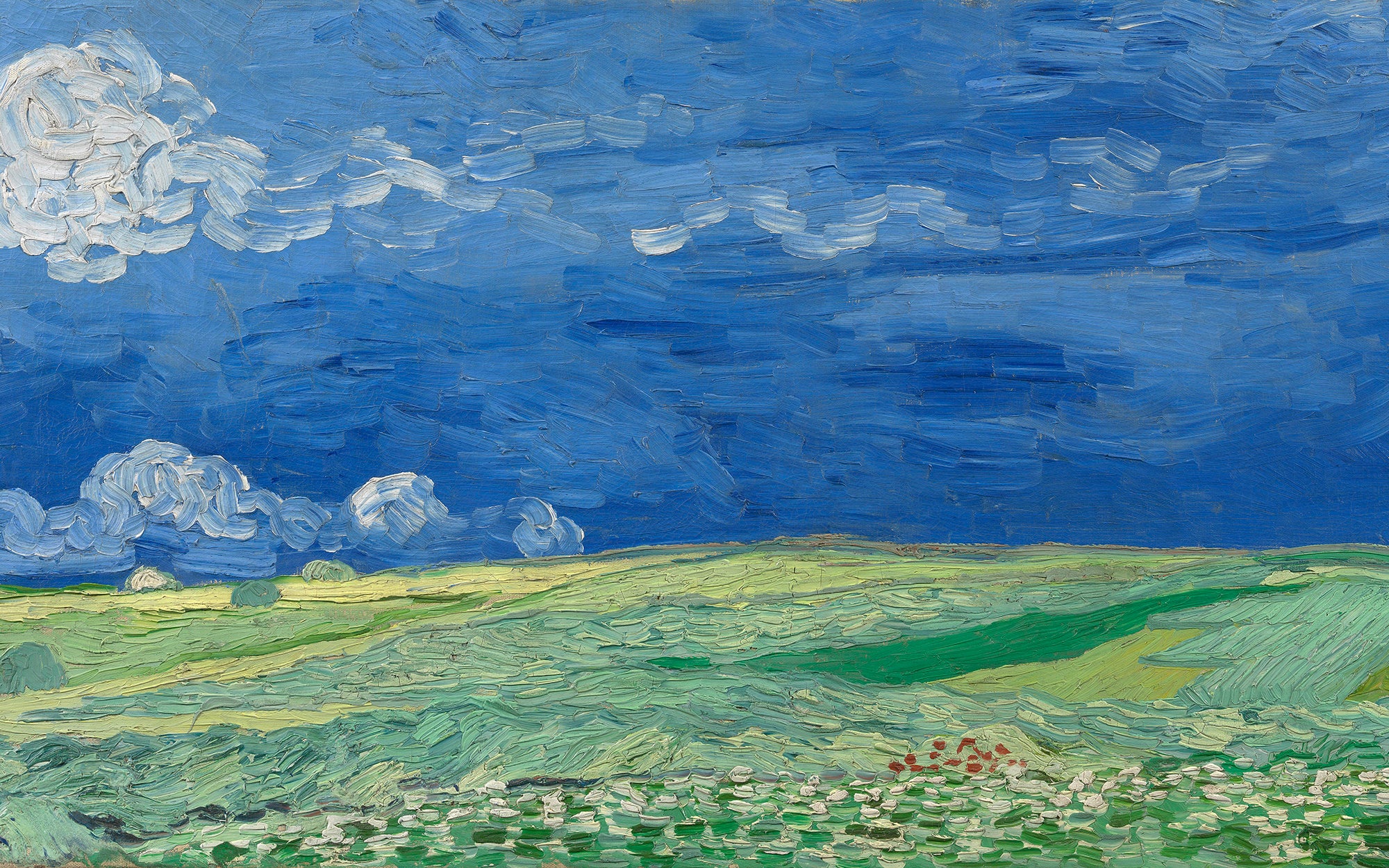 Korenveld onder onweerslucht