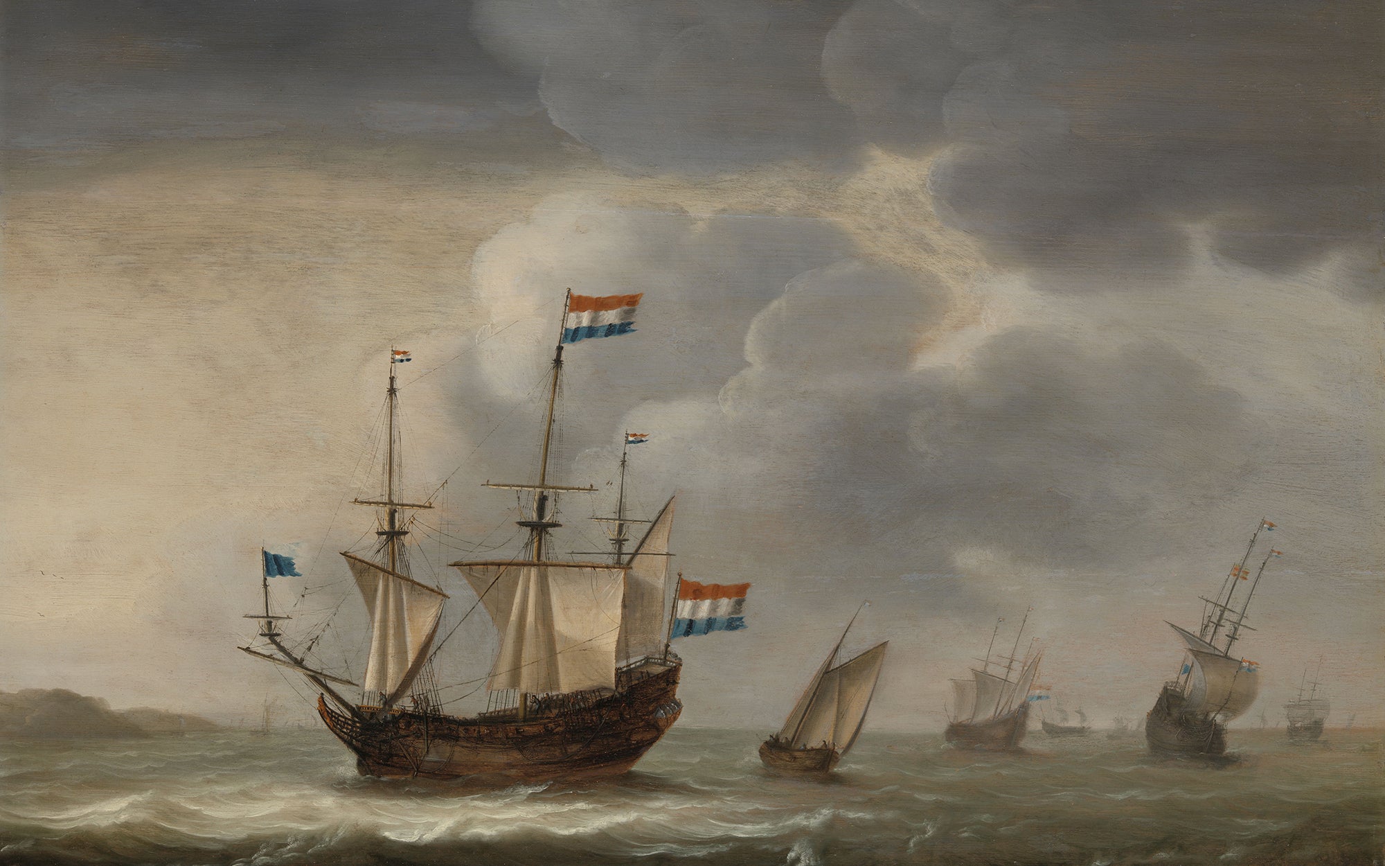 Schepen onder de kust