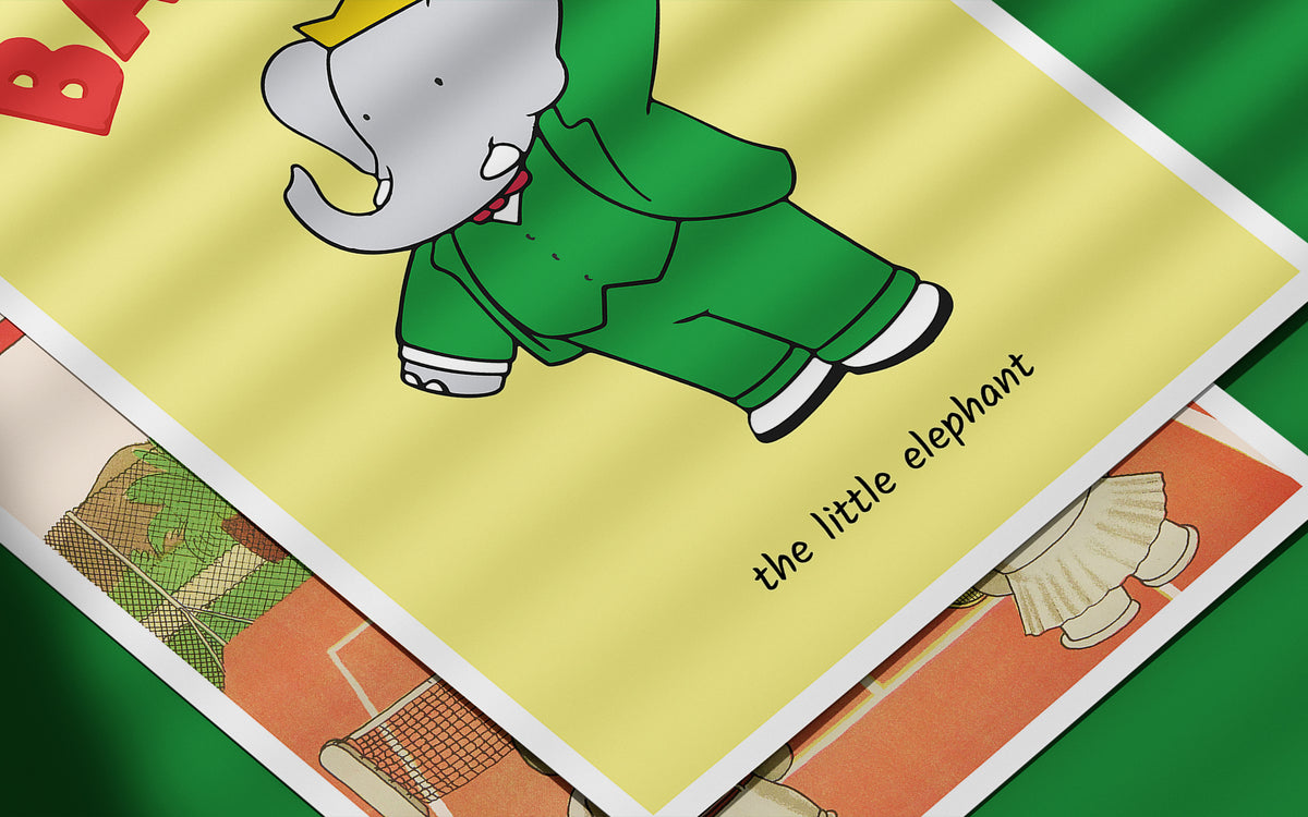 Kleurrijke Babar de olifant posters - Prints en posters - Pepperwall ...