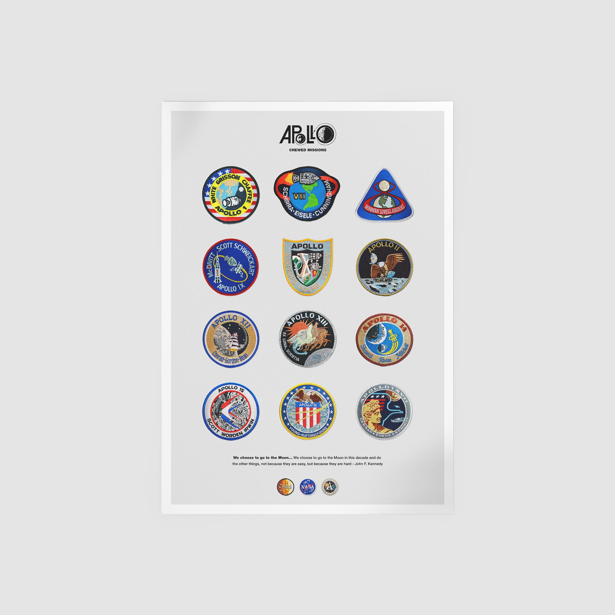 Apollo Crewed Mission Badges