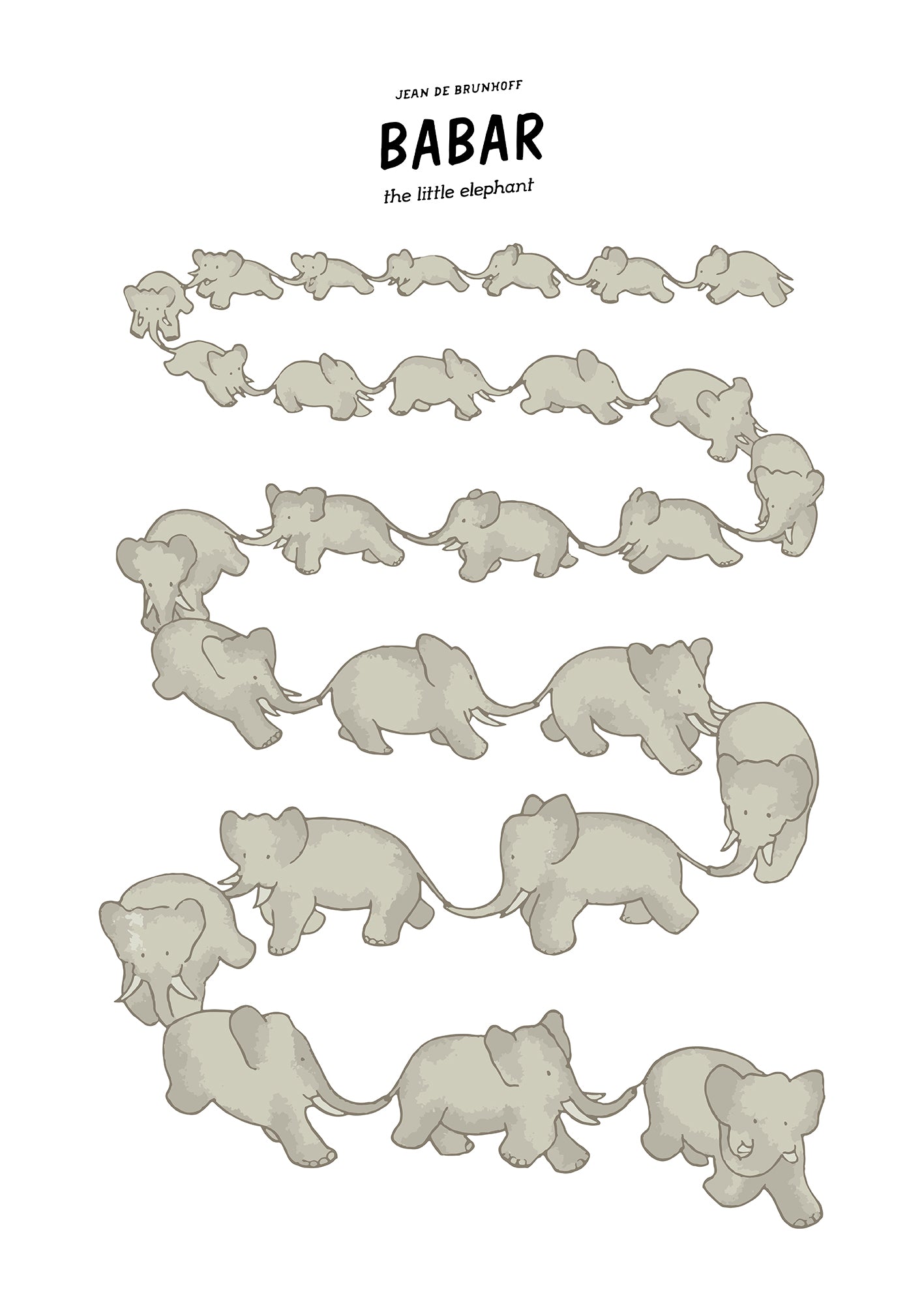 Babar's March Of The Elephants (White)