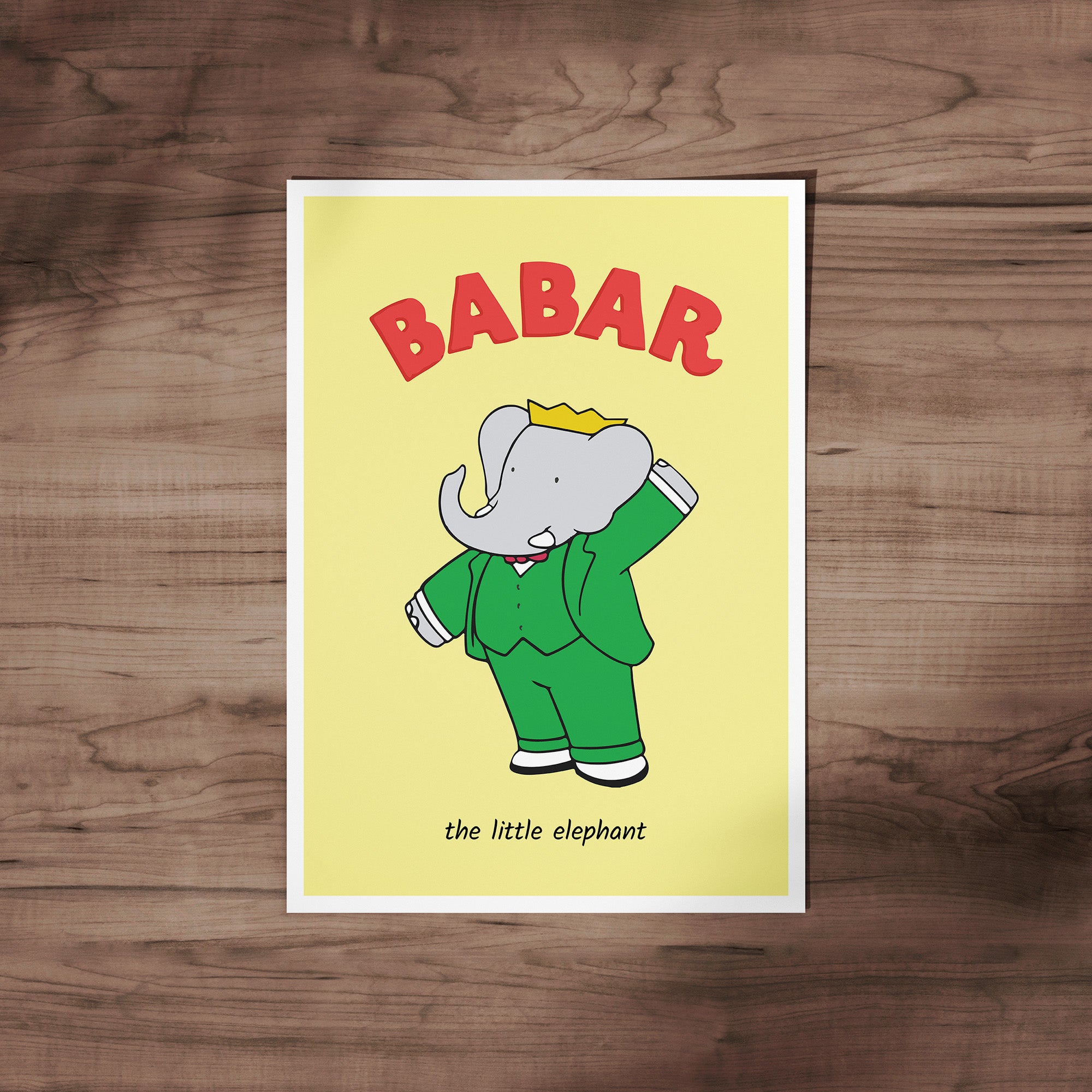 Babar The Little Elephant Waving (Yellow)
