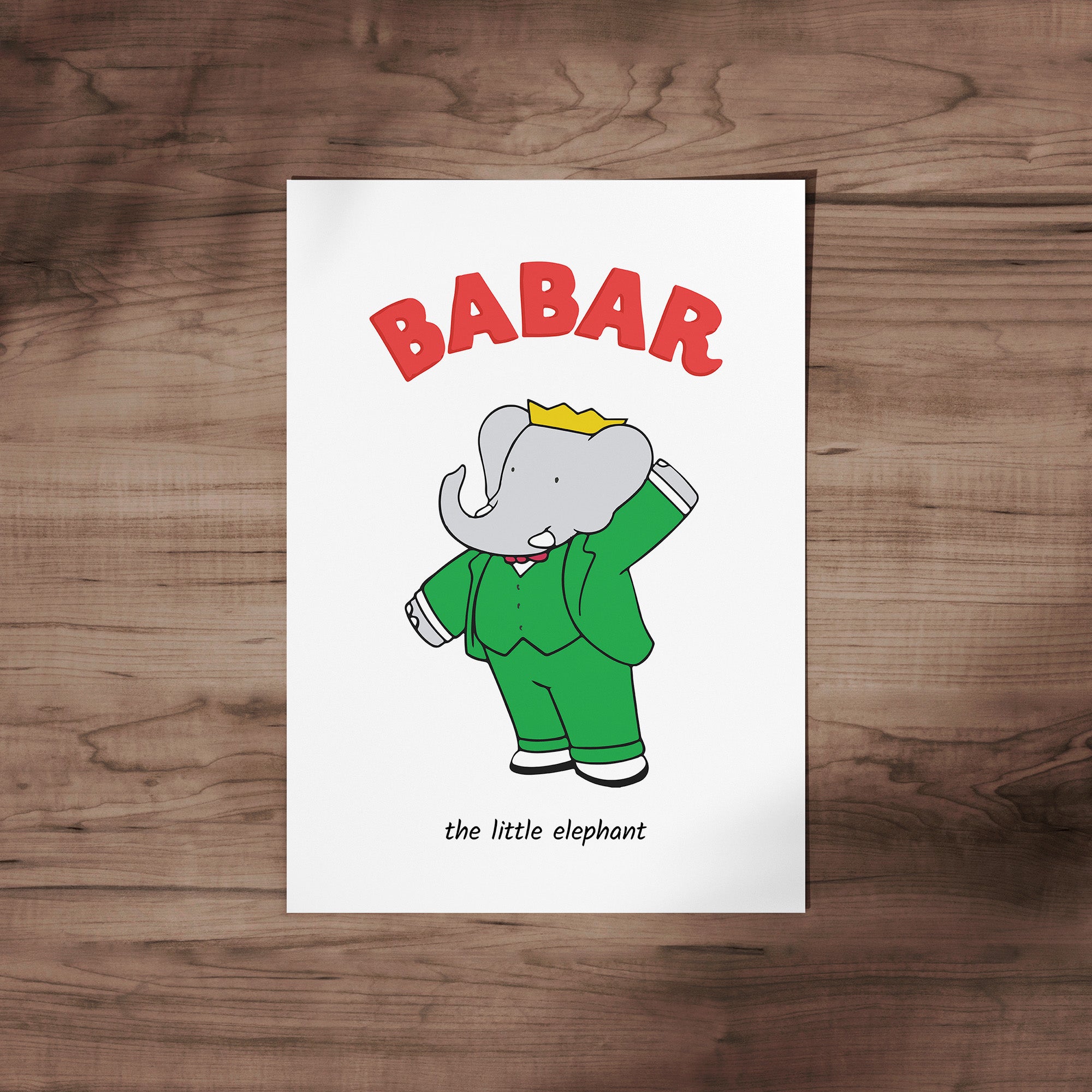 Babar The Little Elephant Waving (White)