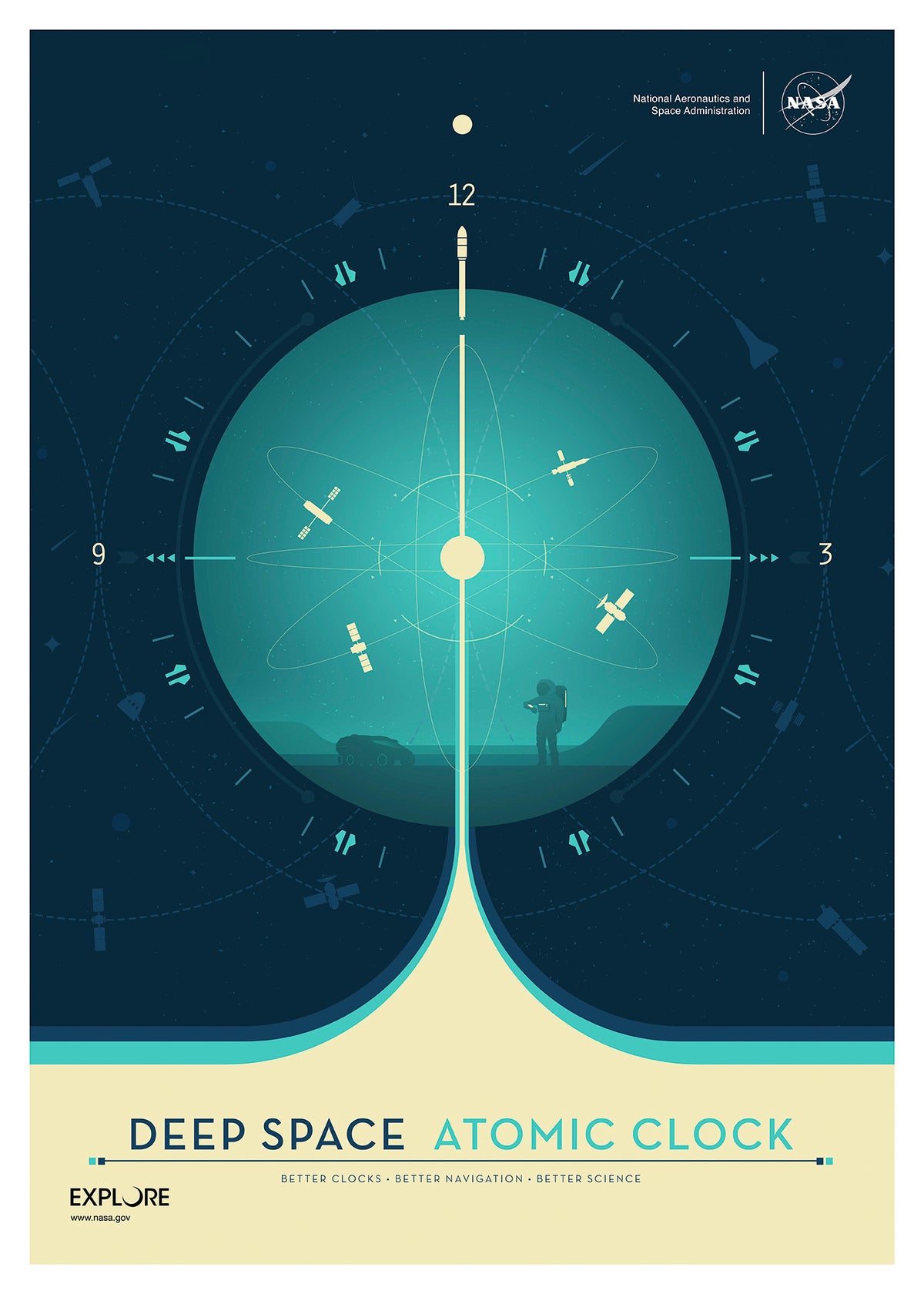 Deep Space Atomic Clock (Blue) - NASA Originals - Prints en posters ...