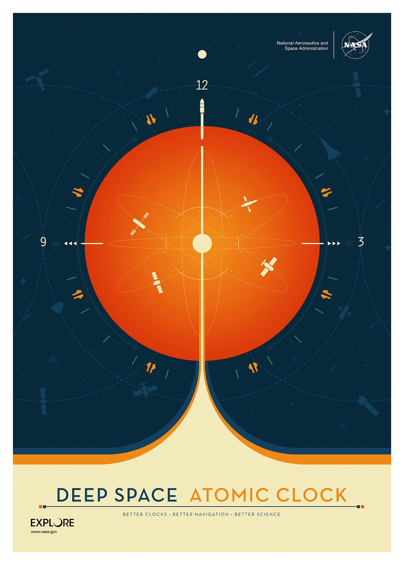 Deep Space Atomic Clock (Orange)