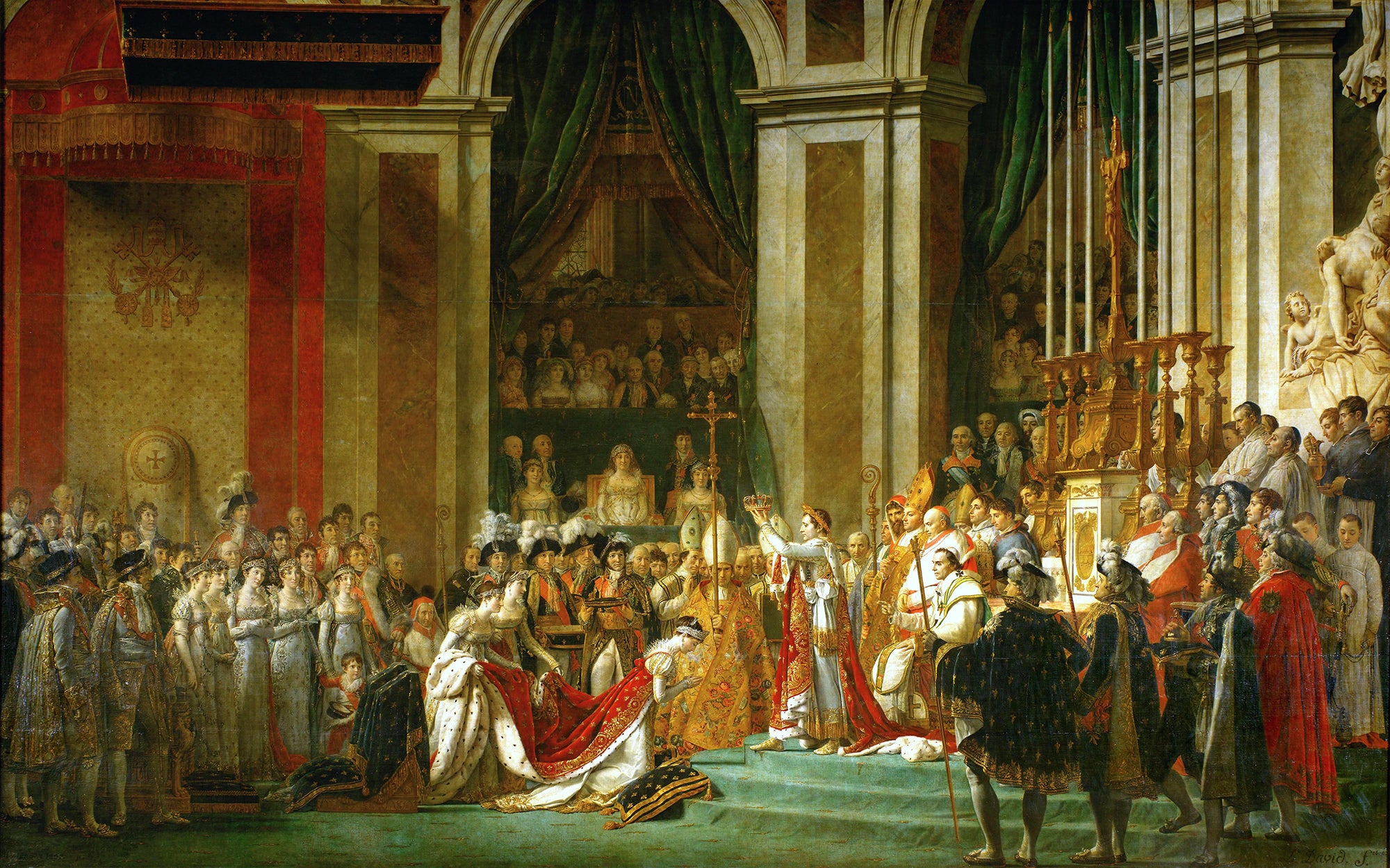 De kroning van Napoleon en Joséphine de Beauharnais