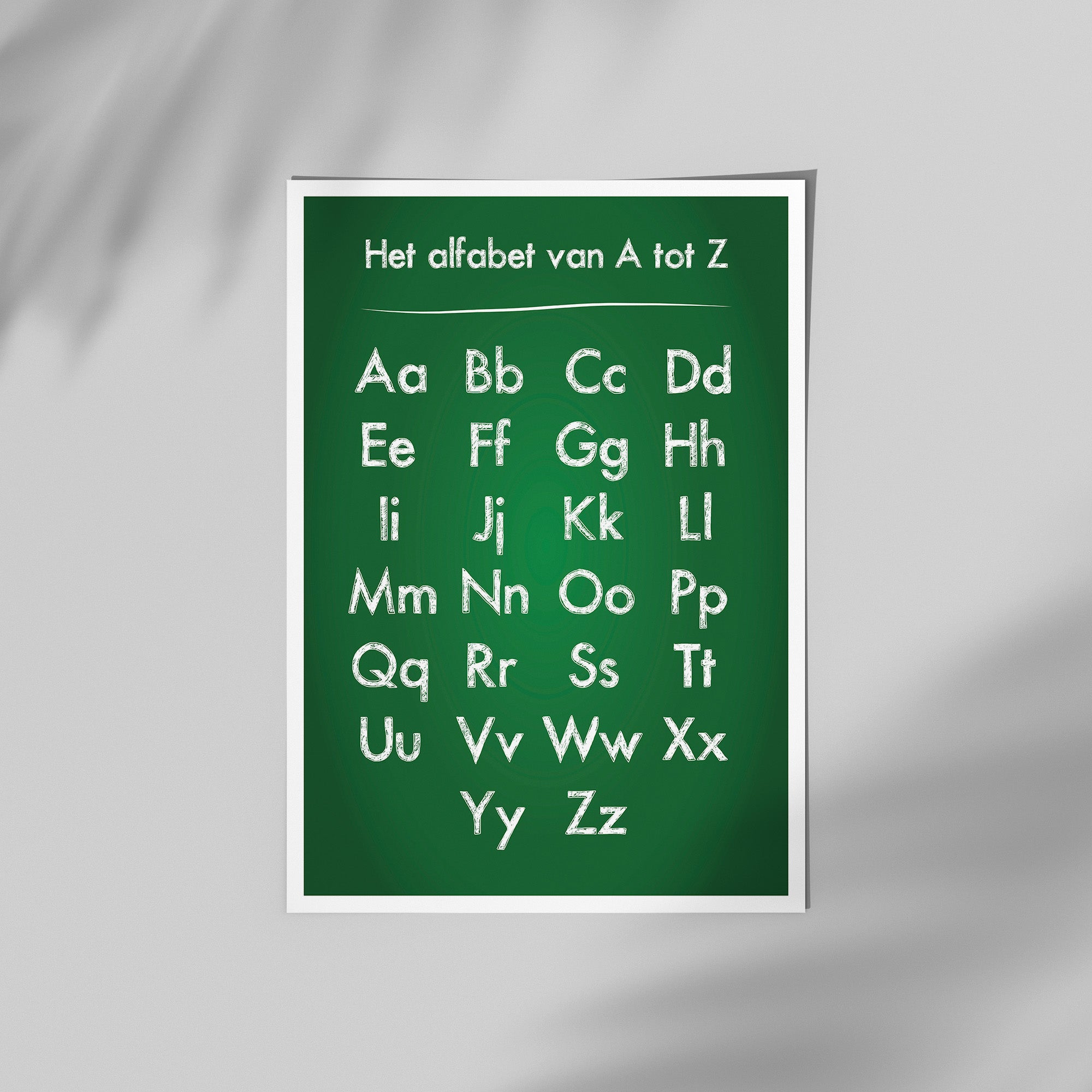 Alfabet van A tot Z (groen)