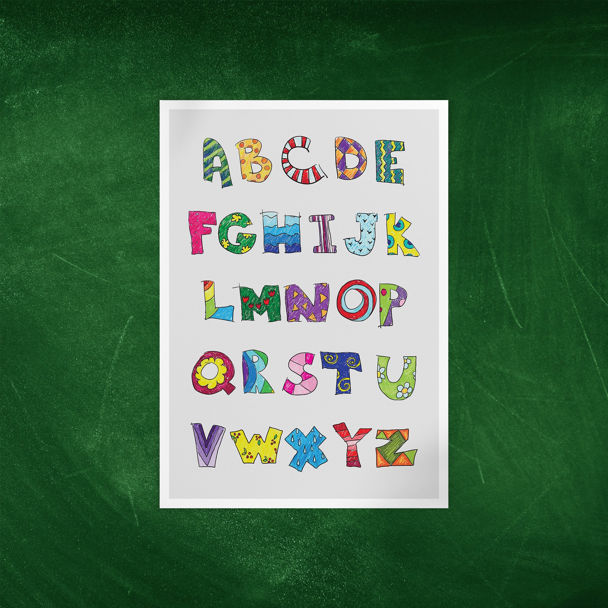 Kleurrijk alfabet van A tot Z