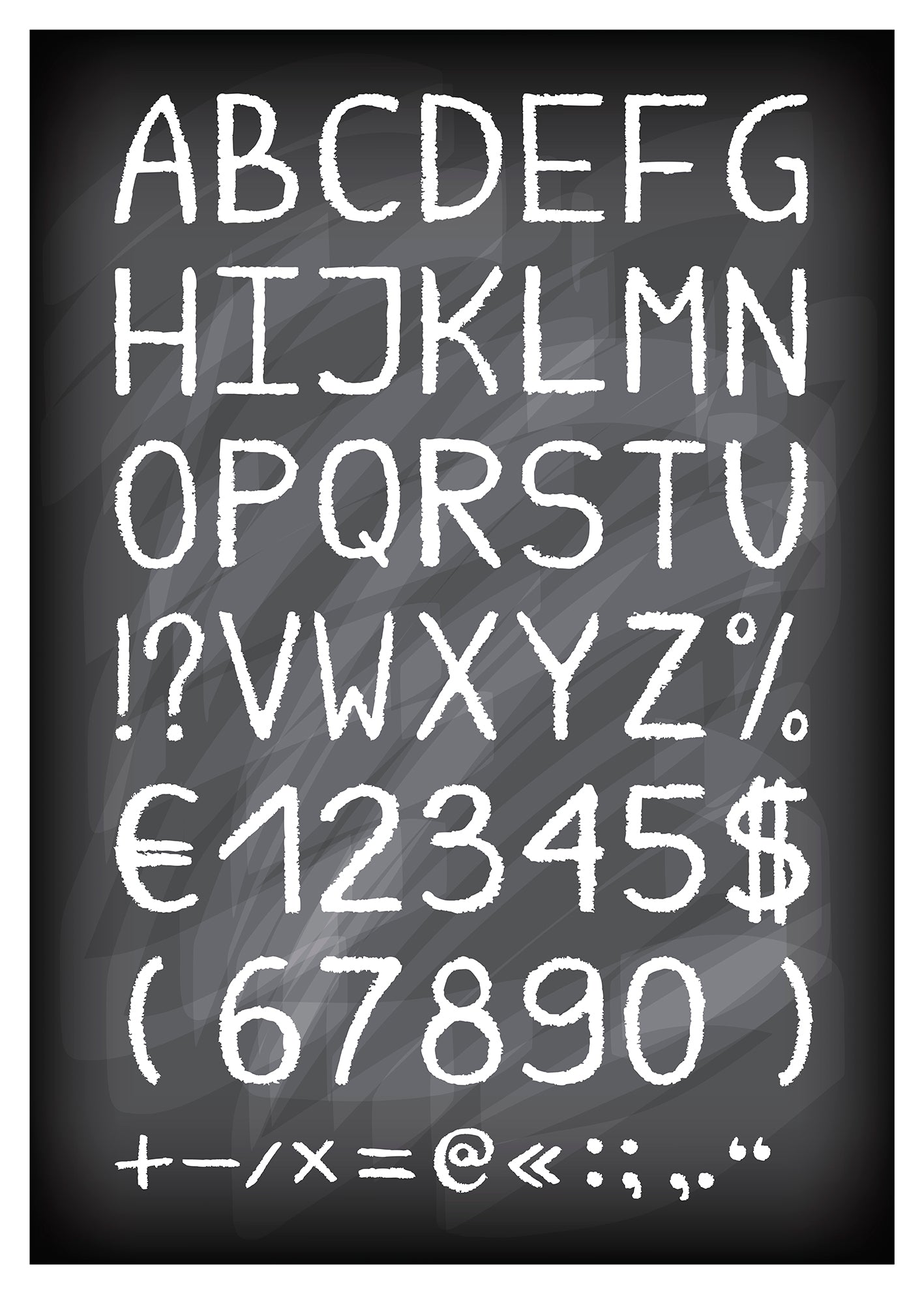 Letters en symbolen (donker) - Taal - Prints en posters - Pepperwall ...