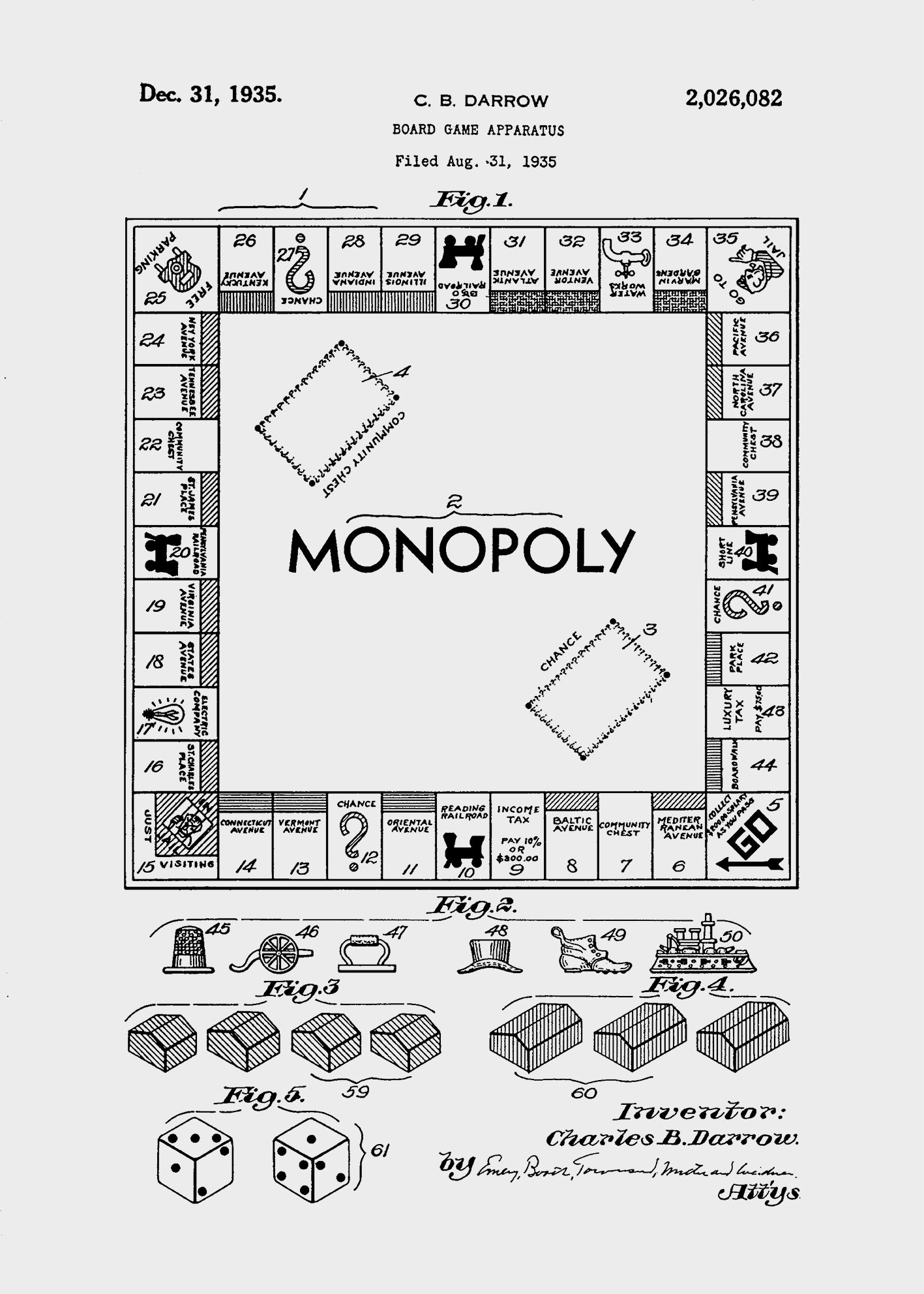 Monopoly Board Game Patent