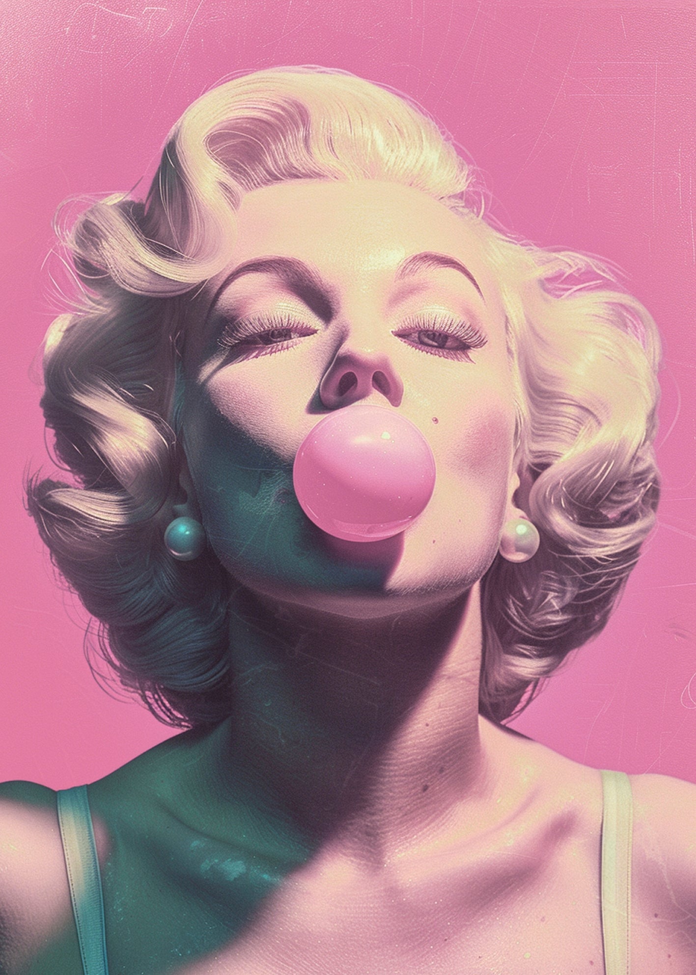 Monroe Blowing Bubblegum