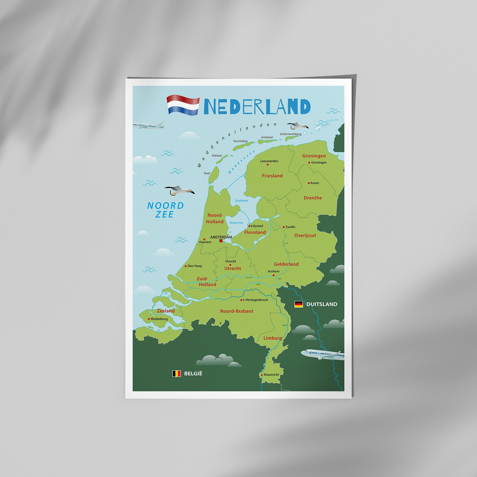 Topografie van Nederland