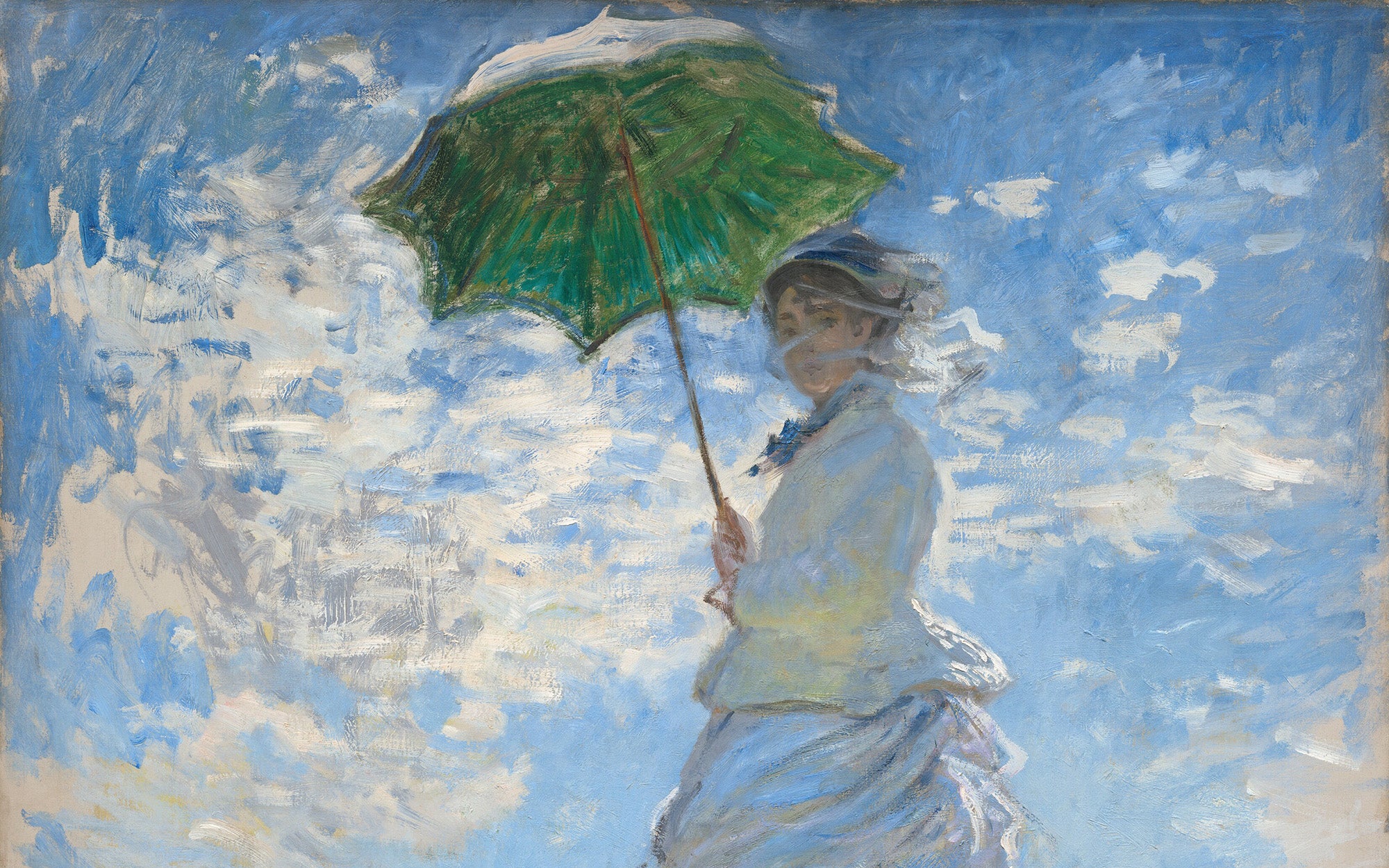 Vrouw met een parasol