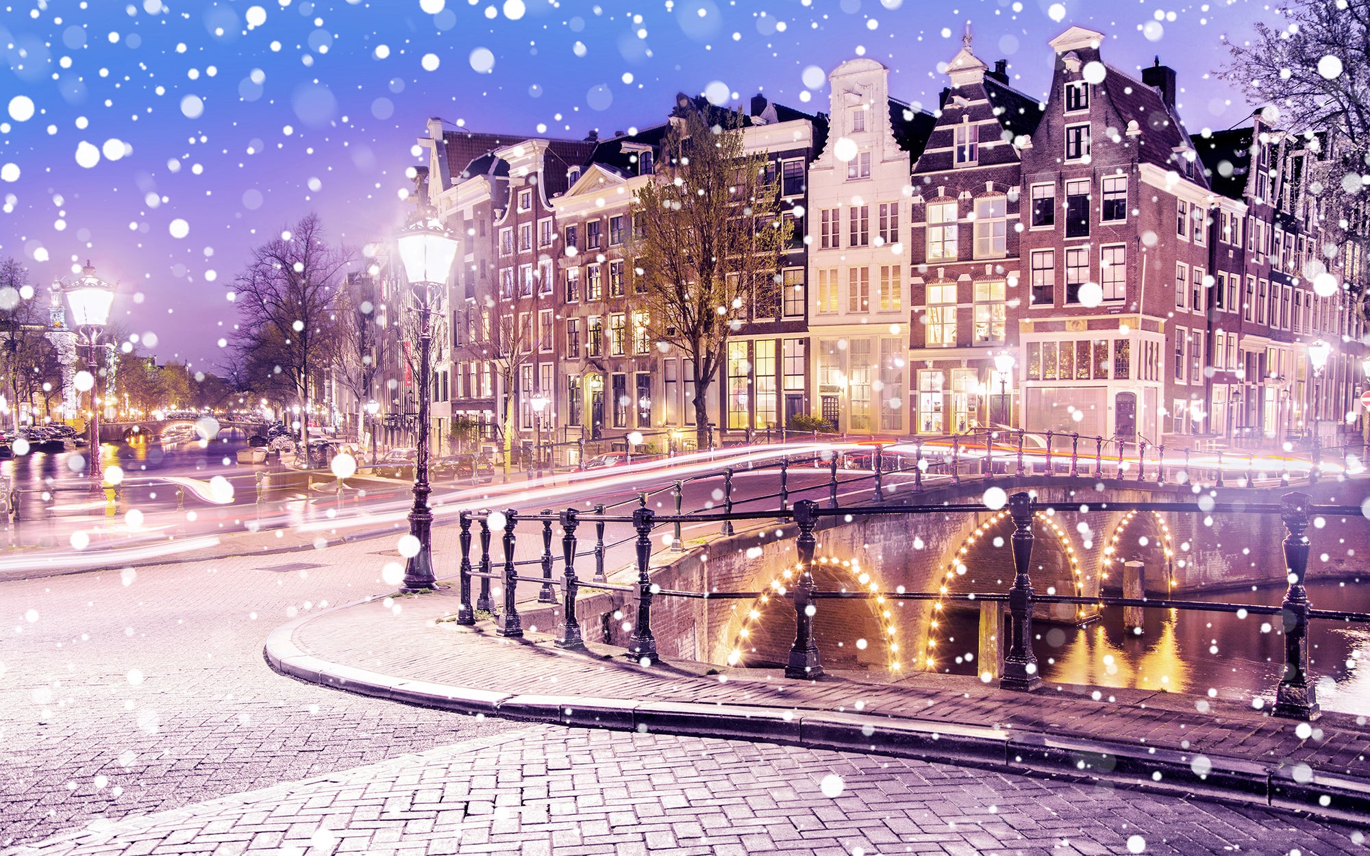 Winteravond in Amsterdam