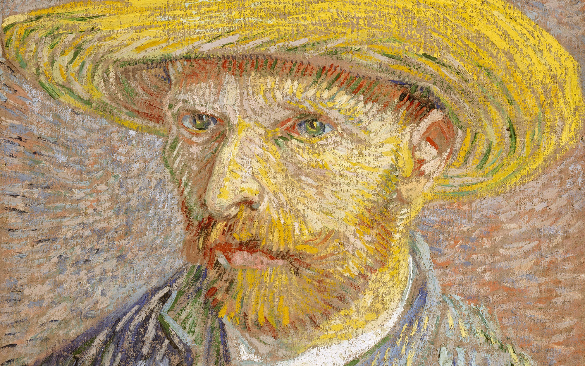 Zelfportret Van Gogh met strohoed